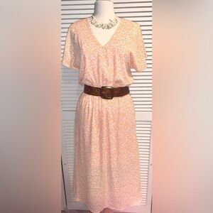 Sienna Sky maxi dress shirt sleeve v neck Orange and White women’s M